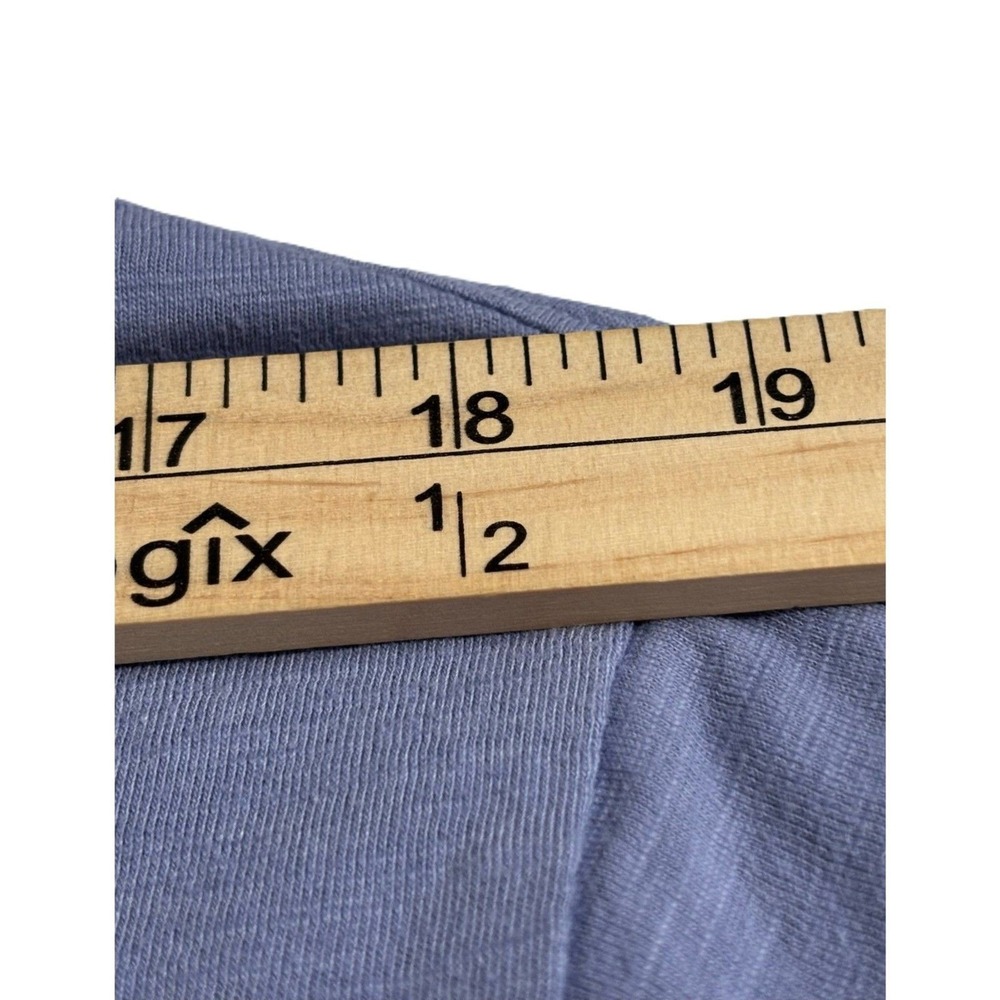 💥🏷️Plus Size 2X Croft & Barrow Henley Shirt Blue Button Front Short Sleeve - Picture 5 of 7